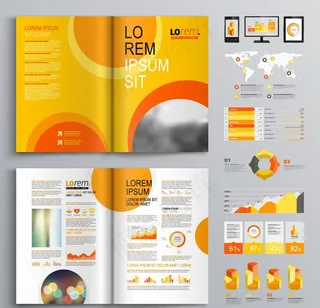 商务画册矢量模板素材