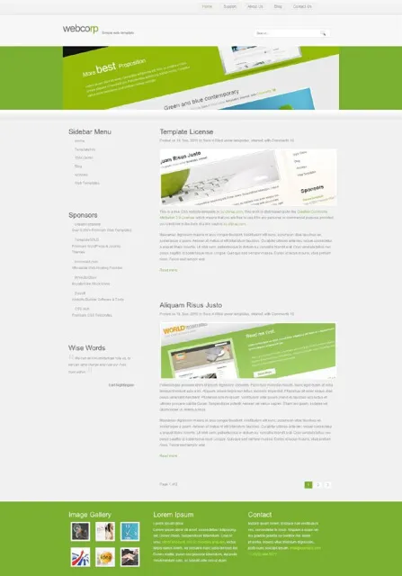 绿色设计HTML模板下载