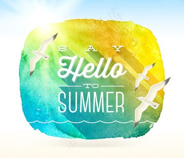 创意夏季海报设计元素矢量