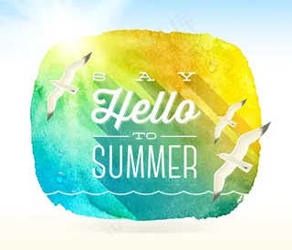 创意夏季海报设计元素矢量