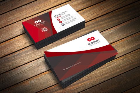 大气红黑商务风格名片