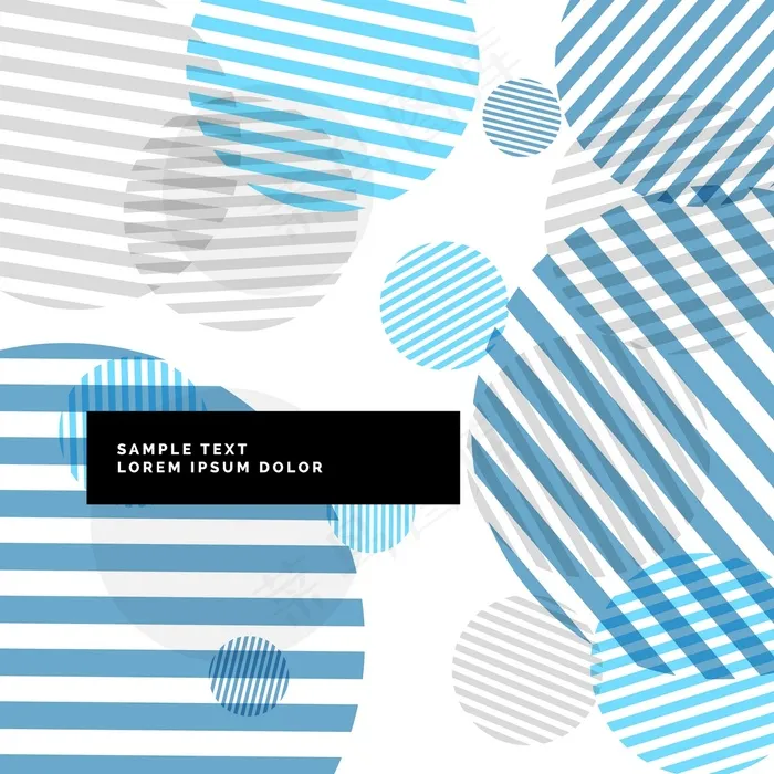 蓝色背景线和圆圈ai矢量模版下载