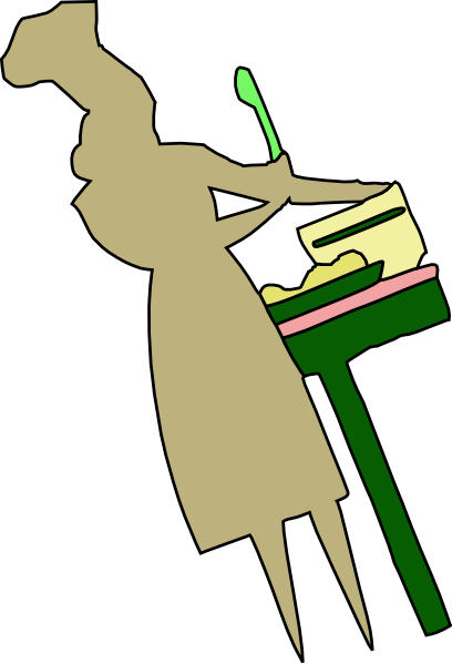 女士烹饪食物的剪贴画