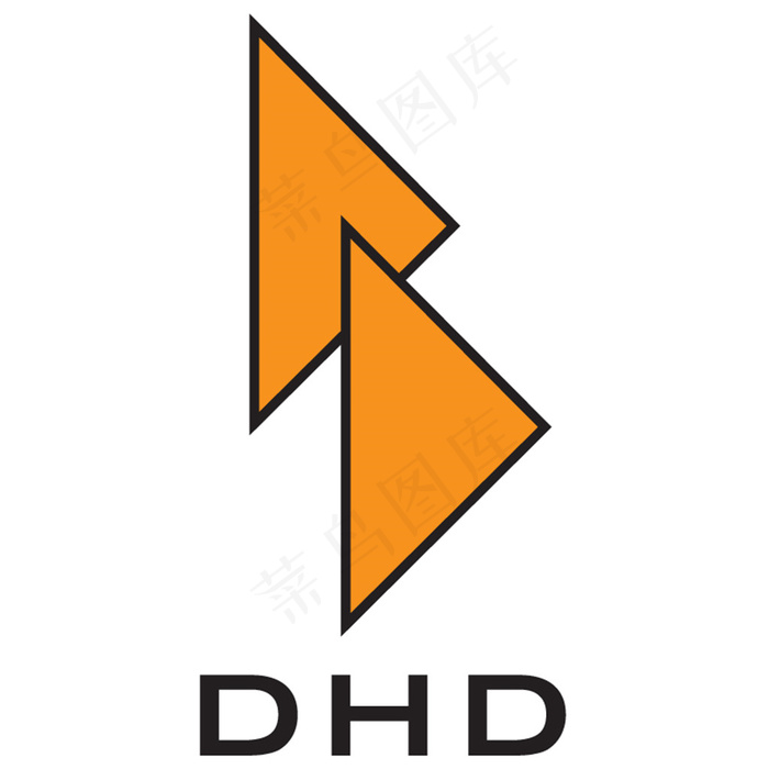 DHD帆船状彩色ogo设计psd模版下载