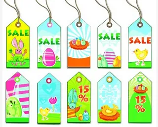 促销吊牌矢量模板素材