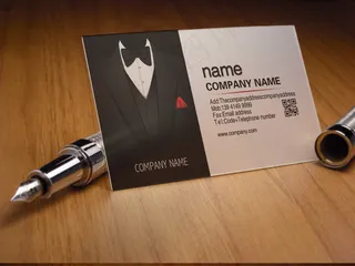 最新简约黑色西装领结个性通用透明名...