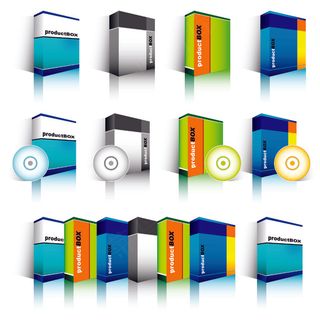 软件包装模板矢量素材