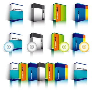 软件包装模板矢量素材