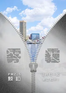 雾霾宣传海报