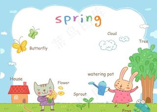 小动物春天学英语图片