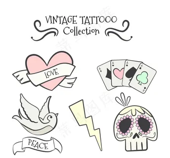 各种装饰手绘纹身