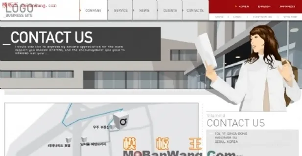 韩国电子地图网站模板