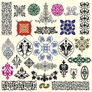 传统的花纹边框矢量素材05