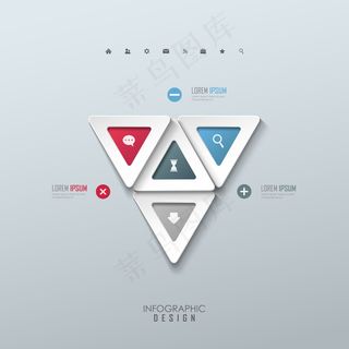 立体几何导航图表矢量素材