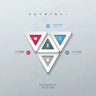 立体几何导航图表矢量素材