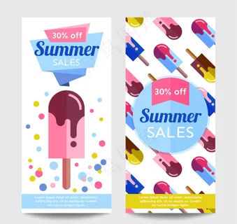 冰淇淋夏季销售横幅