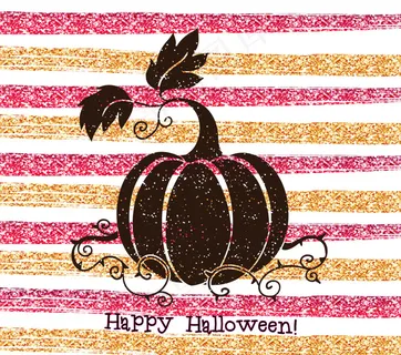 万圣节创意背景条纹闪耀南瓜