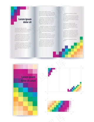 精致的传单与小册子02——矢量素材