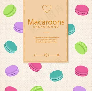 彩色马卡龙背景矢量素材