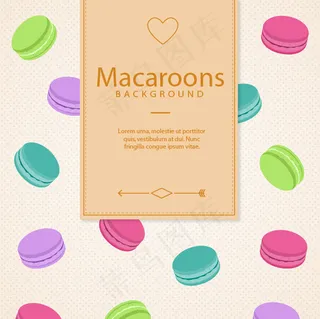 彩色马卡龙背景矢量素材