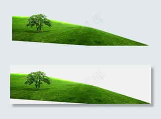 绿地草地麦田石头山等景观PNG免抠...