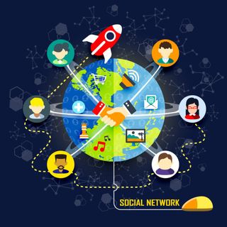 精致社交网络背景