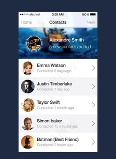 ios7风格通讯录app界面