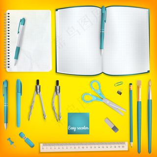 16款文化用品设计矢量素材