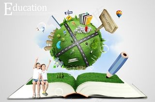 书本上的地球创意图片素材（psd分层）