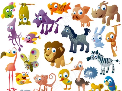 多款可爱卡通动物图标素材