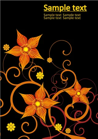 梦幻花卉花纹背景