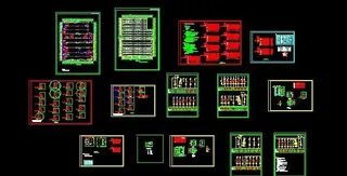 车间照明平面布置及分配电箱系统图