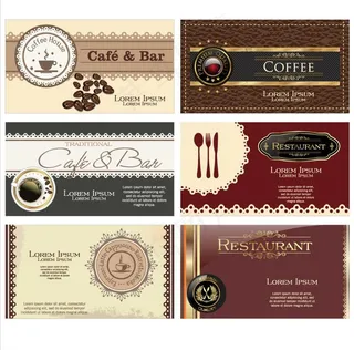 咖啡厅名片卡片 西餐厅名片图片