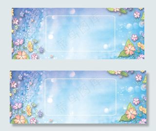 淘宝天猫服饰女装鲜花海报背景素材