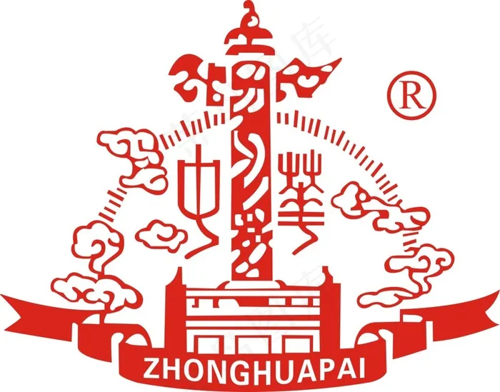 中华标志cdr矢量模版下载