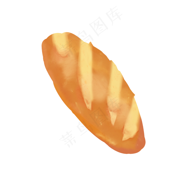 手绘写实食物之各种美味面包免费(300 dpi)