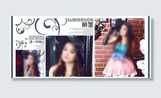 婚纱设计分层模版图片