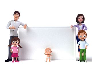 3d人物空白广告牌图片