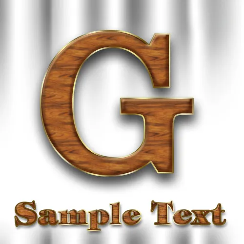 G复古字体psd模版下载