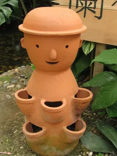 陶罐创意人形花盆图片
