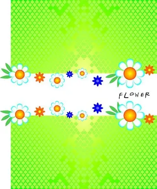 矢量标签 背景 花朵 渐变
