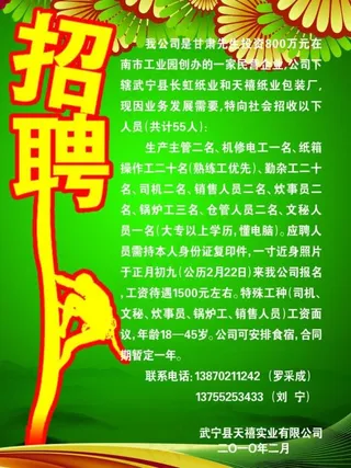 招聘海报图片