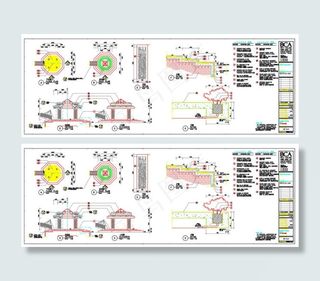 杭州山水人家景观cad详图