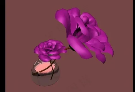 玫瑰花3d模型源文件图片