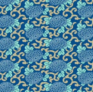 蓝色花朵底纹