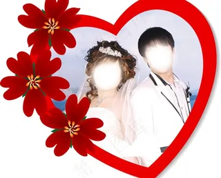 结婚心形图片