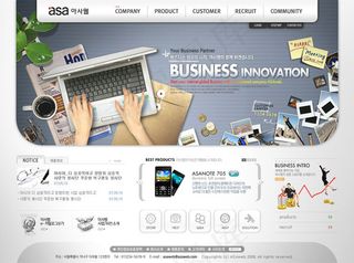 数码设备企业网站PSD网页模板