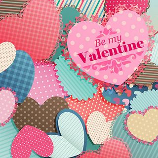 红色心形背景图案矢量素材