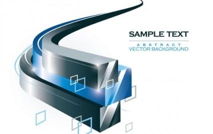 三维动态流动线框的背景02矢量