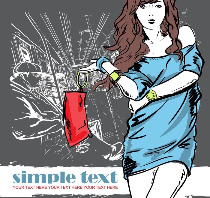 时尚女人动漫人物图片